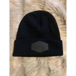 Brunt Black Knit Beanie Stocking Hat
